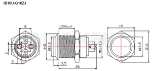 Không thấm nước Nút chuyển đổi vít thiết bị đầu cuối cho điều khiển công nghiệp 1NO/1NC/1no1nc <span class=keywords><strong>push</strong></span> <span class=keywords><strong>button</strong></span> - Product Image 6