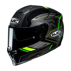 Casco Integrale Hjc Rpha 70 Nero Giallo Fluorescente Grigio in Fibra Composita XL per Moto - Product Image 1