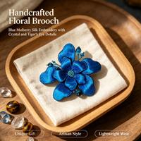 Broche brodée Miao faite à la main, épinglette ethnique chinoise traditionnelle, broche fleurie vintage pour vêtements et foulards