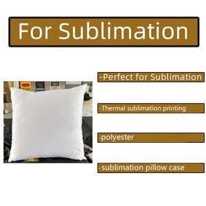 Housses de coussin blanches imprimées, personnalisables avec logo, pour sublimation - Product Image 3