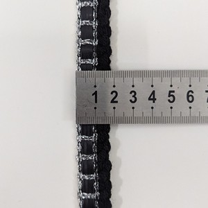 Rubans décoratifs en cuir PU et dentelle <span class=keywords><strong>chic</strong></span> avec <span class=keywords><strong>fil</strong></span> doré de 2 cm, combinés à du polyester tricoté torsadé, pour vêtements et coiffes - Product Image 2