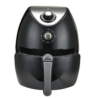 Friteuse à air électrique moderne en plastique 3,5 L, revêtement antiadhésif PTFE, protection contre la surchauffe, thermostat réglable, commande manuelle, minuterie mécanique