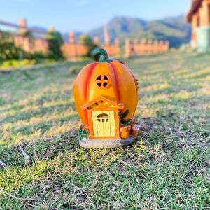 โคมไฟฟักทองพลังงานแสงอาทิตย์สวนระเบียงสนามหญ้าการตกแต่งภูมิทัศน์ภายในและภายนอกงานฝีมือเรซิน - Product Image 6