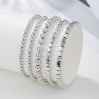 Nouveau bracelet perles d'argent doré bijoux de mode bracelets bracelets accessoires quotidiens bracelet femmes