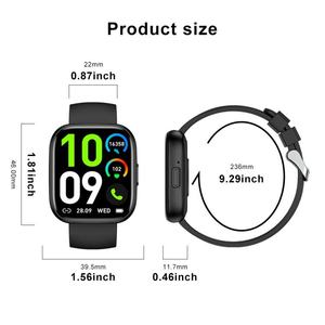 Smart Watch 1.85" HD Screen <b>Heart</b> Rate Monitor Fitness Tracker IP68 Waterproof Call for Men Women Smartwatch - Product Image 6