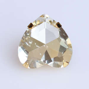 Bling Heart Rhinestone คริสตัลรองเท้าทองเหลือง,คลิปตกแต่งรองเท้าเครื่องประดับรองเท้าผ้าใบ
