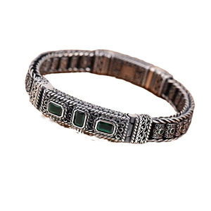 Nouveau bracelet en zircon pour homme, style chinois chic, motif tressé en herbe Tang, bracelet carré, bijoux de style hip-hop - Product Image 6