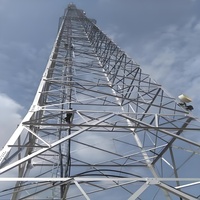 Menara Pengukur Angin Baja Tubular Berkinerja Tinggi Kehua Q235 Q345 Q420 Penyangga Anemometer 10m-200m