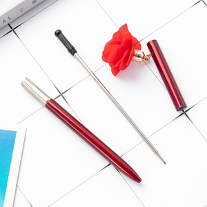 Gao <span class=keywords><strong>Shi</strong></span> Stylo à bille en métal suspendu en forme de fleur 0.5mm de largeur Signature personnalisée pour anniversaire ou fête des enseignants Cadeau Logo - Product Image 4