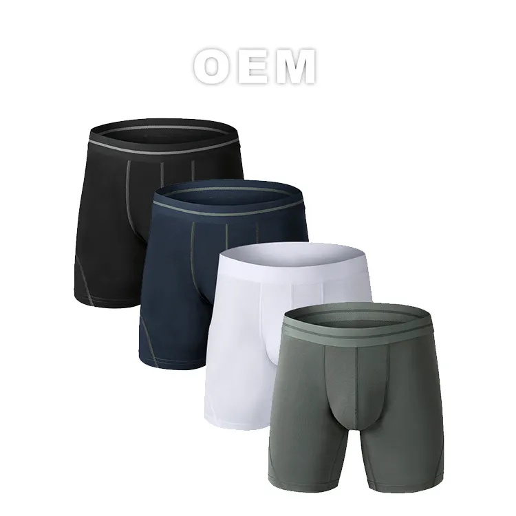 Man Underwear Fast Delivery Competitive Price Fitness Trunks Long Mens Underwear Cotton Breathable Stretch Men Long Boxer Briefs