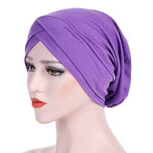 Chapeaux de <span class=keywords><strong>chimio</strong></span> bon marché de style bandeau bonnet de couchage en tissu jersey respirant de haute qualité casquettes - Product Image 4