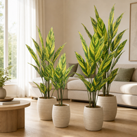 Plante artificielle Strelitzia (Oiseau de paradis) pour la décoration et l'exposition en réceptions, salles d'exposition, supermarchés et halls d'exposition