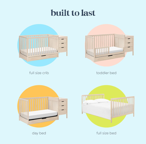 Thích hợp cho trẻ em các mặt hàng trang trí nội thất tùy chỉnh Tã em bé Giường cũi bốn trong một giường gỗ rắn - Product Image 4