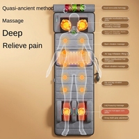 Ganzkörper-Massagematte mit 10 Vibrationspunkten, Nacken-Shiatsu, Heizmassage und Fuß- & Wadenmassage, Taillen-Luftmassage