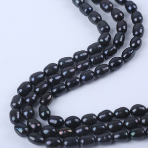 ไข่มุกน้ำจืดทรงเกือบกลม สีขาวอมม่วง ขนาด 9-10 มม. สำหรับทำสร้อยคอ DIY ขายส่ง - Product Image 4