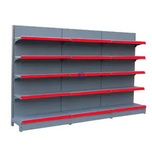 Commercial Metal Supermarket Rack Display Stand Heavy Duty Shop Shelving for Convenience Store & Grocery OEM Supplier