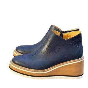 <span class=keywords><strong>Bottines</strong></span> tendance pour femmes, <span class=keywords><strong>bottines</strong></span> à talons hauts et épais pour l'hiver, <span class=keywords><strong>bottines</strong></span> à enfiler en PU synthétique confortables, bout rond, plateforme antidérapante - Product Image 3