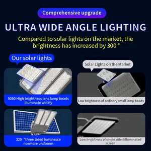 Ip66 Waterproof Silvery Solar High Powered Aluminum Shell Outdoor Road Lighting 40W Solar Street Light Split Led Solar Lamps