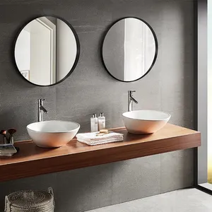 Norhs moda Modern tasarım ev banyo Vanity cam ayna yuvarlak çerçeve dekoratif ayna