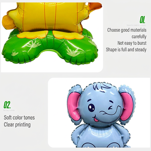 Set <span class=keywords><strong>di</strong></span> Palloncini in Mylar a Forma <span class=keywords><strong>di</strong></span> Animali Marini e dello Zoo, Personalizzabili, Senza Elio, Autoportanti, per Decorazioni <span class=keywords><strong>di</strong></span> Feste <span class=keywords><strong>di</strong></span> <span class=keywords><strong>Compleanno</strong></span> - Product Image 2