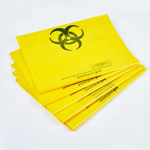 Venda por atacado do fornecedor da fábrica saco de resíduos descartável do biolíquido amarelo da grau médica para a clínica do hospital