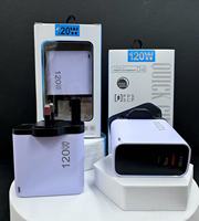 Adaptador de Pared de Carga Rápida GAN de 120W, QC3.0, USB Tipo C, PD, para Teléfono, Enchufe EU/US/UK, para Viajes y Uso en Escritorio