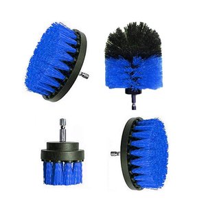 4 pezzi Kit elettrico spazzola <span class=keywords><strong>di</strong></span> pulizia rotonda in plastica per pneumatici per auto in vetro per tappeti spazzole in Nylon trapano elettrico per Scrubber - Product Image 1