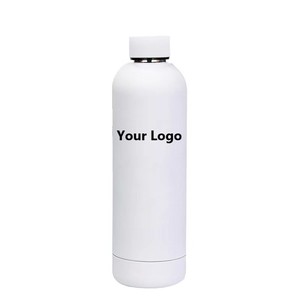 500ml Tour Botellas de agua Frascos de vacío <span class=keywords><strong>Termos</strong></span> Viaje Doble pared Tacto suave Boca pequeña Pintura de goma Botellas de agua aisladas - Product Image 6