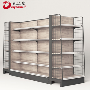 Étagère de supermarché en <span class=keywords><strong>bois</strong></span> et en métal Mini Mark à prix avantageux, étagère de magasin de détail d'épicerie personnalisée, présentoir mural, étagères - Product Image 3