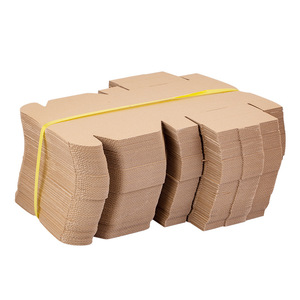 Fabricante logotipo personalizado impreso plegable reciclable <span class=keywords><strong>correo</strong></span> Kraft papel marrón cartón embalaje artesanía envío buzón - Product Image 4