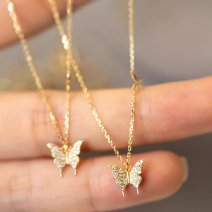 Collar con Colgante de Mariposa para Mujer, Estilo Pavé Brillante, Joyería de Moda para Uso Diario, Regalo - Product Image 2