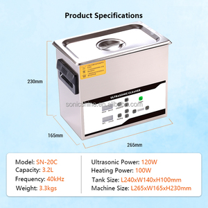 Mesin Sonikasi Digital SN-20C 3.2L Ultra-sonico dengan Pemanas untuk Peralatan Medis Kondisi Baru Bahan Bakar Listrik - Product Image 4