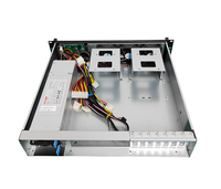 Boîtier serveur industriel 2U court 400 profond avec contrôle d'alimentation redondant 550W écran couleur LCD contrôle de l'humidité de la température ATX ITX