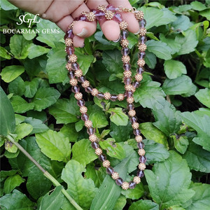 Tacchino colore Diaspore di vetro estate nuova squisita collana di perline collana Sultanite il calcio taglia il rosario - Product Image 3