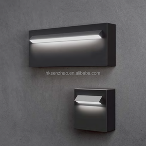 Lámpara de Pared LED Minimalista de Aluminio Negro SENZHAO, para Exteriores, Montaje en Superficie, Disponible para Villas, Patios y Hoteles - Product Image 2
