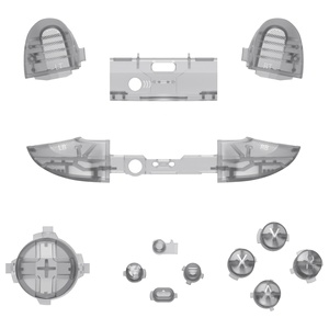 Boutons de remplacement transparents noirs personnalisés pour manettes Xbox Series X S : Triggers, D-pad, ABXY, Start, Retour, Sync, Share - Product Image 2