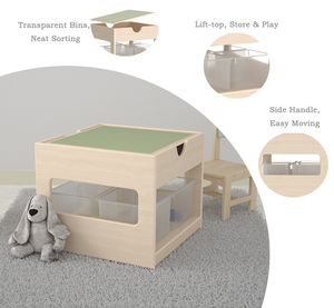 Table de construction en bois Montessori pour la maternelle, la garderie, les tout-petits, les enfants, les enfants, pour étudier ou dessiner, meubles - Product Image 3