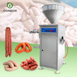 Máquina de llenado automático continuo de salchichas y embutidos de carne de pollo con pistón al vacío de 50L, económica para la industria. - Product Image 1