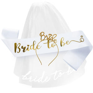 Go Party 3PCS Bride To Be Headbands Sash And Veil Sets Cinta <span class=keywords><strong>DE</strong></span> BODA Satin Sash Veil <span class=keywords><strong>Despedida</strong></span> <span class=keywords><strong>de</strong></span> <span class=keywords><strong>soltera</strong></span> Suministros <span class=keywords><strong>para</strong></span> fiestas <span class=keywords><strong>de</strong></span> <span class=keywords><strong>despedida</strong></span> <span class=keywords><strong>de</strong></span> <span class=keywords><strong>soltera</strong></span> - Product Image 6