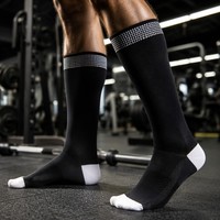 Chaussettes de sport de compression professionnelles, chaussettes athlétiques à séchage rapide pour hommes et femmes, chaussettes de course performantes sans logo
