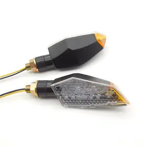 Universal Electric Motorcycle Scooter Turn Signals Light 15 LED Amber Indicator Flasher Blinker
