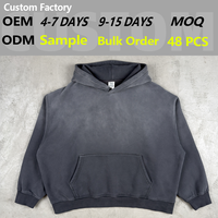 Sweat à capuche ample en molleton pour homme 400G ODM OEM, modèle Spray Horse Willow