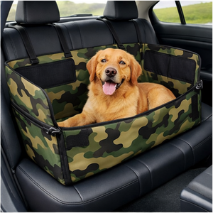 Housse de siège avant de <span class=keywords><strong>voiture</strong></span> <span class=keywords><strong>pour</strong></span> animaux de compagnie en tissu Oxford durable avec design matelassé, imperméable, anti-rayures et facile à nettoyer <span class=keywords><strong>pour</strong></span> la <span class=keywords><strong>protection</strong></span> des animaux lors de leurs voyages - Product Image 1