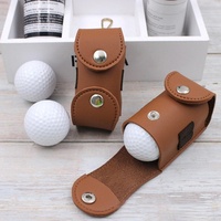 Sac de golf en cuir à fixation lombaire pour la vente en gros, sac de rangement portable pour accessoires de golf et tee-clip