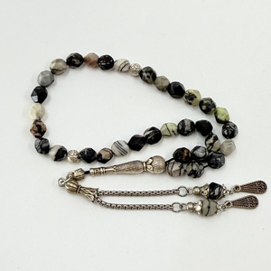 Bracelet de prière islamique, maillot de bain, pierre précieuse, 8 mm, 33 pièces, <span class=keywords><strong>Taha</strong></span> Subha Misbaha, chapelet de prière musulman, Kerbai, pèlerin, Tasbih, chapelet - Product Image 1