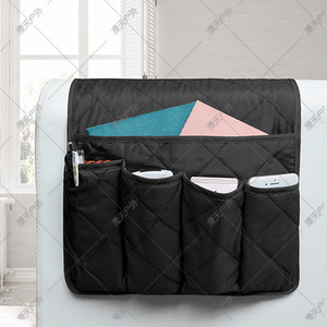 Sac de rangement suspendu pour accoudoir de canapé, 35x13 pouces, organisateur multi-poches en polyester pour télécommande et articles quotidiens dans le salon - Product Image 3