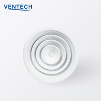 Ventech – système de ventilation en aluminium, diffuseur d'air de climatisation amovible, diffuseur de plafond rond