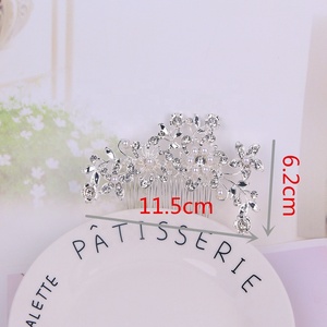 Accessoires pour cheveux de mariée, épingles à cheveux en cristal, strass, diamants, perles, femmes, métal, queue de rat, pince à cheveux de <span class=keywords><strong>mariage</strong></span>, <span class=keywords><strong>peigne</strong></span> pour <span class=keywords><strong>chignon</strong></span> - Product Image 3