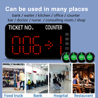 Système d'appel sans fil avec bouton d'attente, affichage à 3 chiffres pour la gestion des numéros d'appel et la gestion de file d'attente, pour restaurant