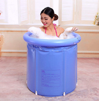 Baignoire gonflable portable, baignoire pliable, baignoire en plastique, baignoire autoportante portable, baignoire à glace pour adultes, salle de bain